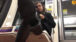 Candid Booty with Dirty Boots POV