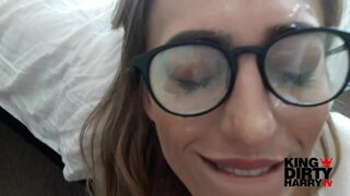 Hot Young Sexy Nerd in Glasses Takes Full Load in Face - Part 2
