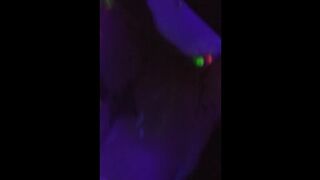 Dirty Sluts Pussy Glows during Sex with Cumming Alien