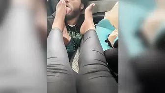 Foot Worship Slave Licking Kinky Feet Clean! IG @michelefet91