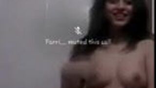 Hot Paki Lady Showing Her Melons and Wet Twat on Movie Call