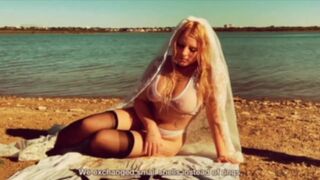 Blonde Bridal Fantasy Kinky Poem Reading, Softcore Solo Masturbates Art Tape