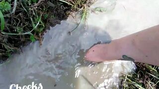 Unprotected Feet in Mud