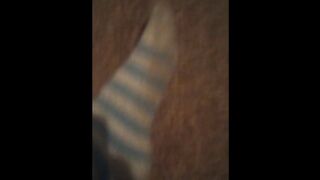 Sweet Fuzzy Striped Nasty Socks (No Audio)
