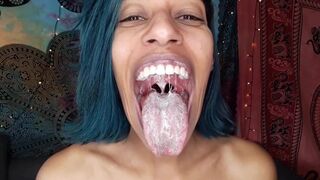 Eating Yogurt and Showing off my Giant Nasty Mouth