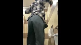 Pissing (SELF PERSPECTIVE) in a Gas Station Bathroom