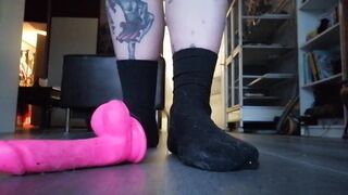 Stomping on your Tiny Dick in Slutty Socks