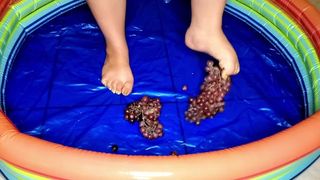 Decided to use my Feet to make Grape Juice!