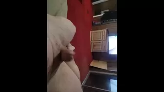First time watching porn on the TV, edging and facial