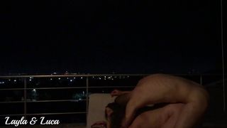 Horny Homemade Lovers Mounts Until Cumming On Hotel Balcony