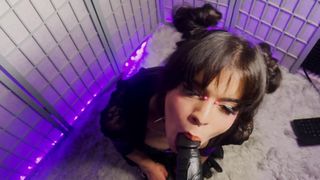Goth Chick Deeps Throat BBC PV