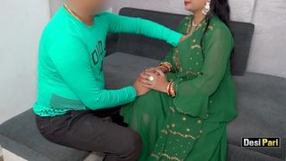 Boss Mounts Giant Busty Desi Pari During Private Party With Hindi