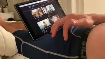Preview! Orgasm in my underwear in my stepsister’s bed watching porn nasty talk moaning monstrous sticky