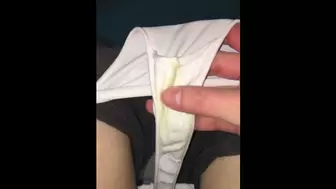 Bitch shows her Slutty Panties. Slutty thong and pissing