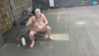 Street Chick dancing naked