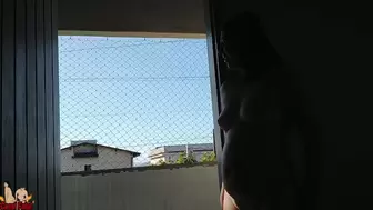 My ex-wife laughs at my small rod and goes naked on the balcony show herself to the workers