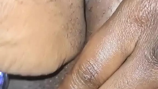 Fisting african car backseat loud moaning with booty plug