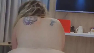 Curvy thick behind cheating skank gets creampied at my hotel