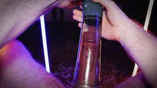 Automatic cock vacuum pump test ends with full spunk pump