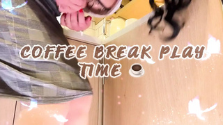 Nicole Dupapillon UK's Longest Labia - Charming Secretary Coffee Break Play Time