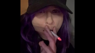 Smoking and talking slutty for daddy