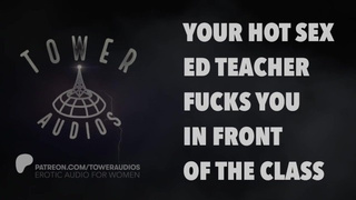 CUTE SEX ED TEACHER *Solo Erotic Audio with background female speech from ElevenLabs voice generator