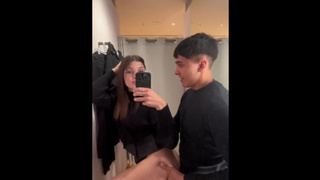 Sex in the fitting room. Sex in public