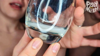 Sleazy whore eats butt and gets rewarded with a piss&spunk cocktail